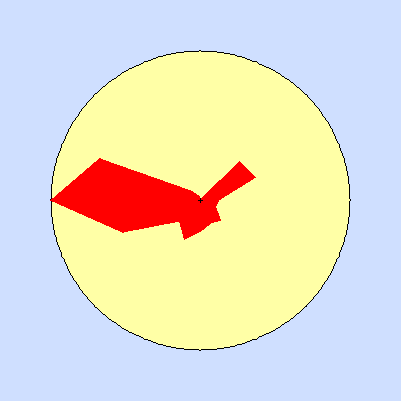 Prevailing wind rose for February 2012