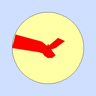 Prevailing wind rose for November 2013